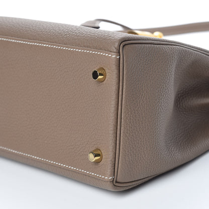 Hermes Togo Kelly Retourne 28 Etoupe 9 of 41