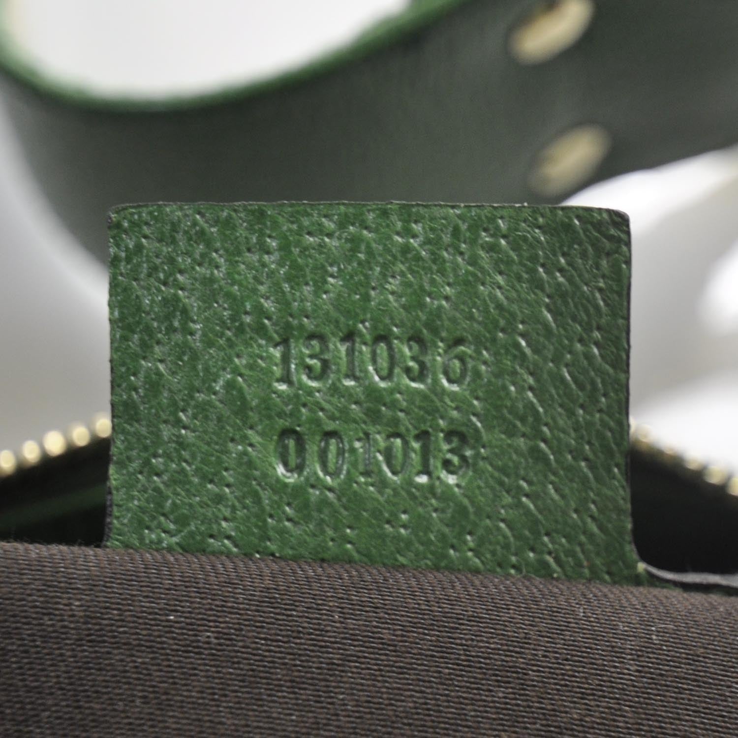 Gucci Monogram Web Bamboo Ring Hobo Green 8 of 10