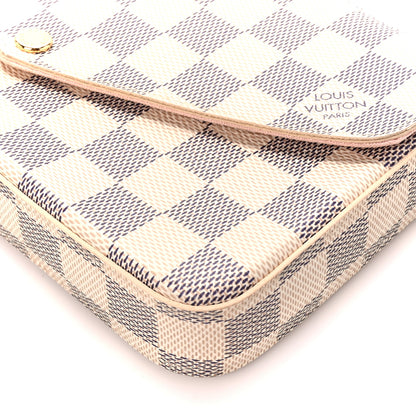 Louis Vuitton Damier Azur Pochette Felicie Chain Wallet Rose Ballerine 13 of 13