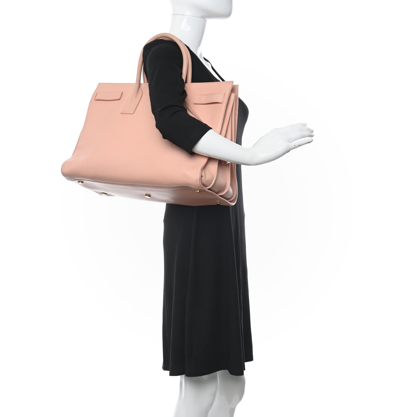 Calfskin Large Sac de Jour Carryall Nude Powder