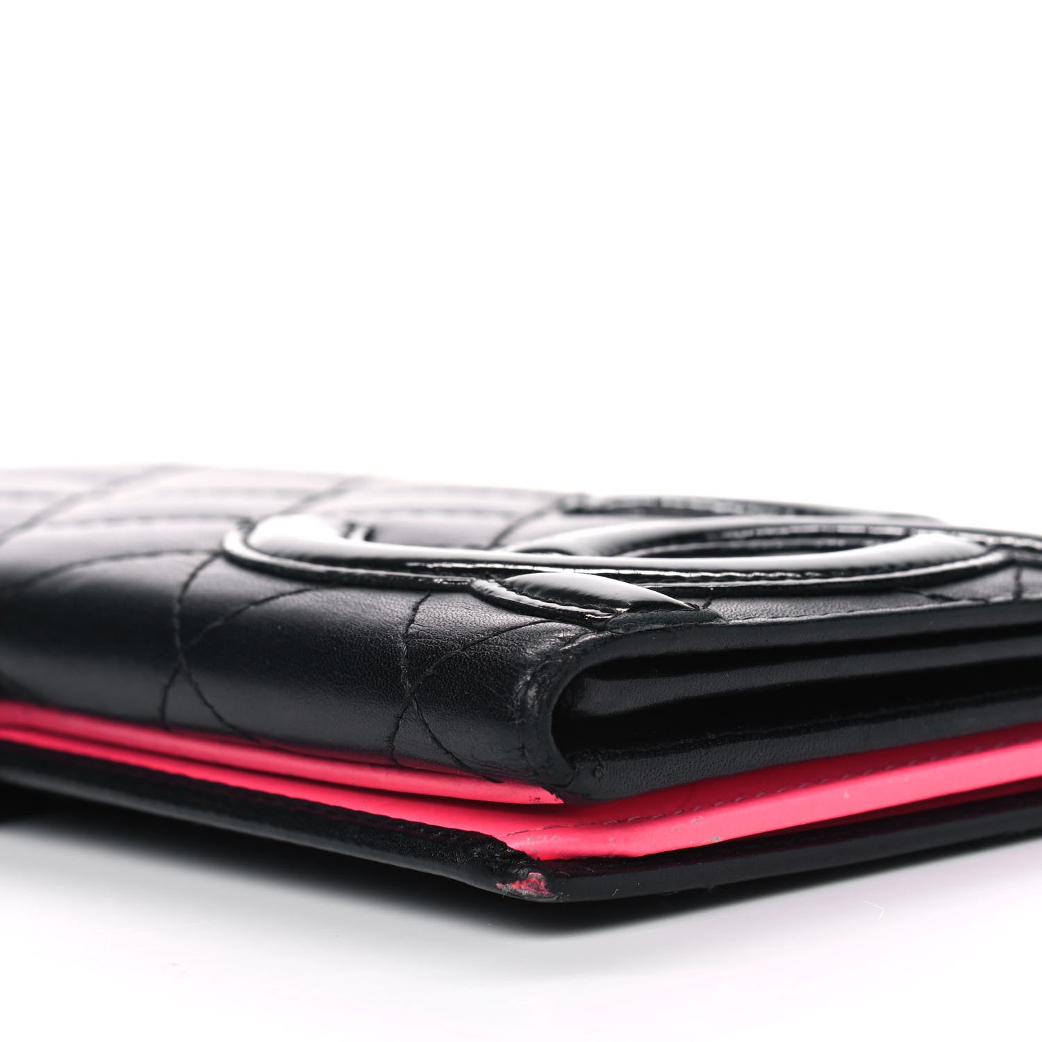 Chanel Calfskin Quilted Cambon Long Double Wallet Black 12 of 13