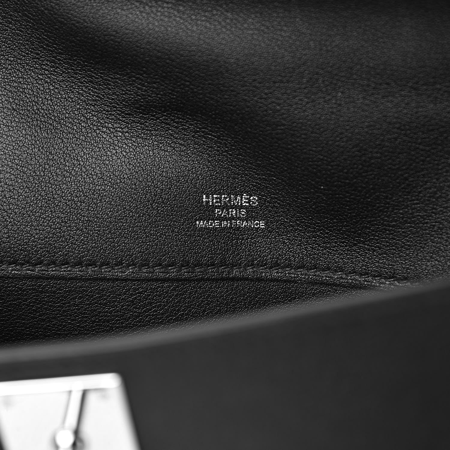 Hermes Swift Kelly Cut Clutch Pochette Black 6 of 9