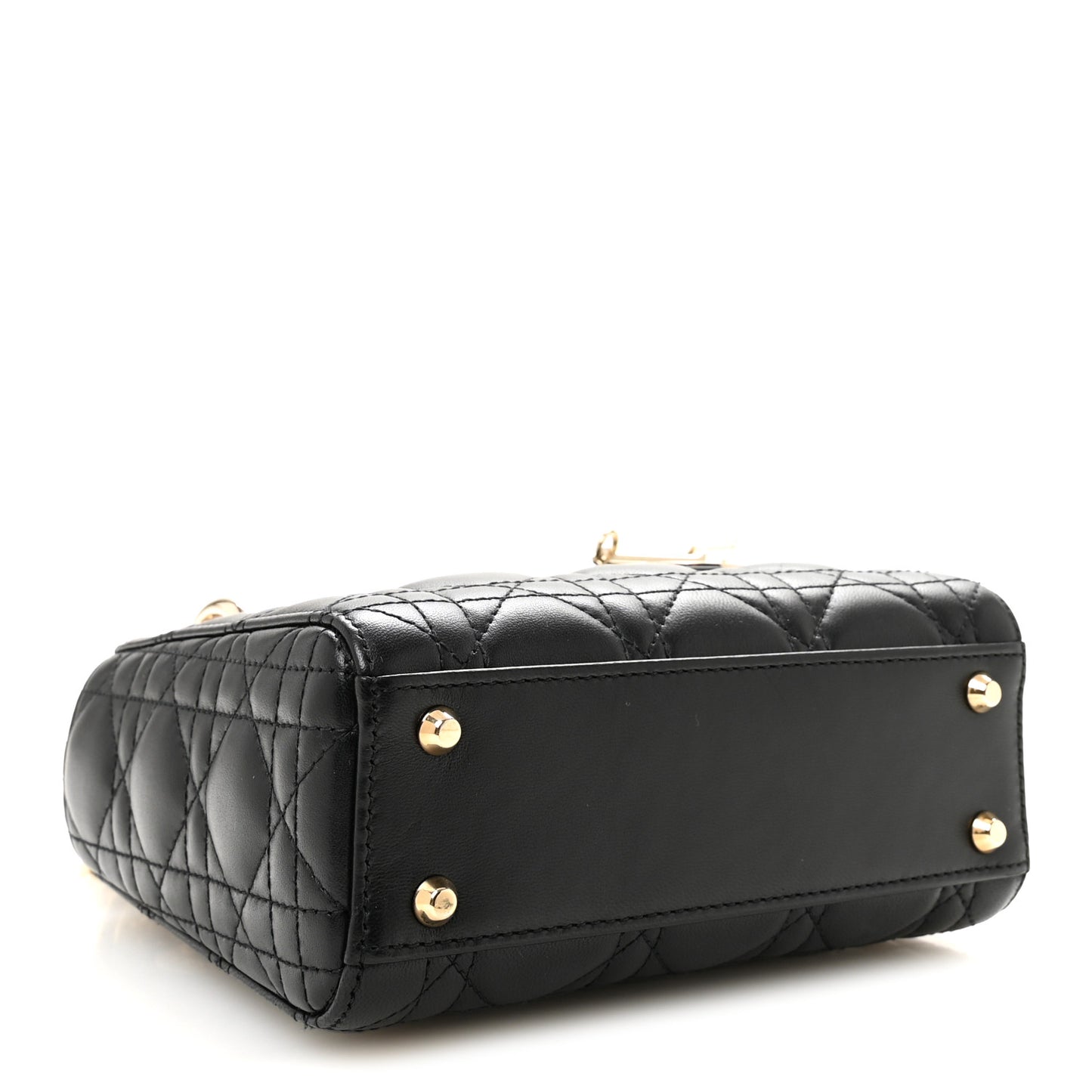Lambskin Cannage Mini Lady Dior Black