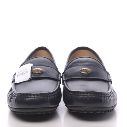 Gucci Nappa Mens GG Driver Loafers 9 Blue 2 of 11