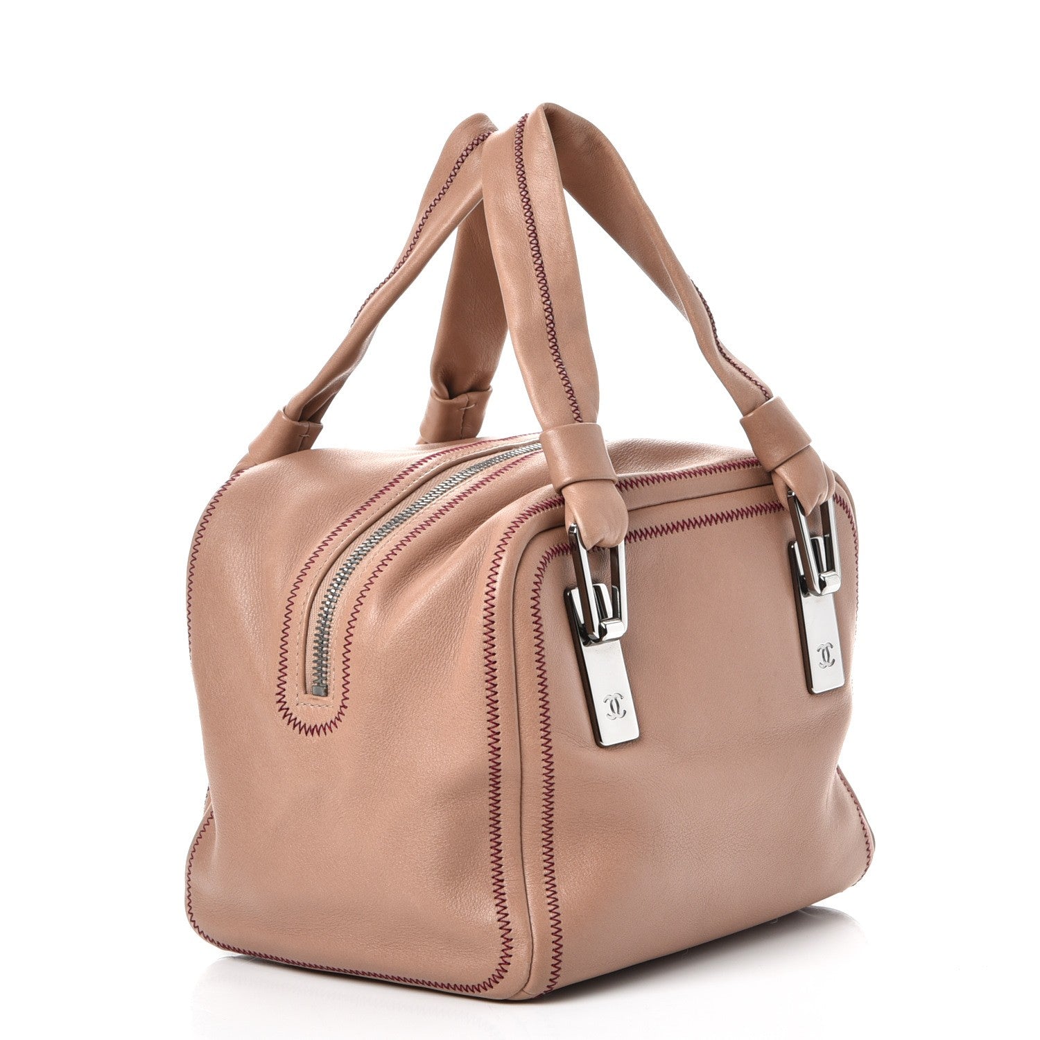 Chanel Lambskin Small Bowler Beige 3 of 11