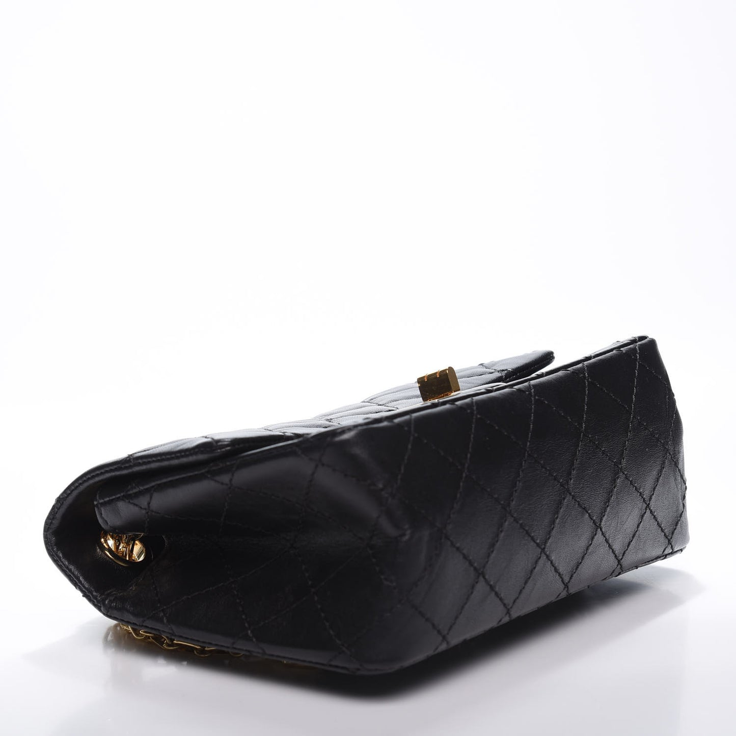 Aged Calfskin Quilted 2.55 Reissue Mini Flap Black