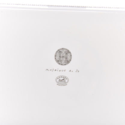 Hermes Porcelain Mosaique Au 24 Sushi Plate Platine 4 of 5