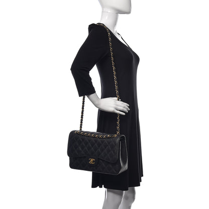 Chanel Caviar Quilted Jumbo Double Flap Black 2 of 11