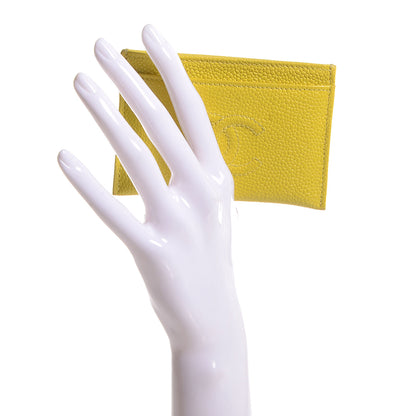 Chanel Caviar CC Timeless Card Holder Yellow 2 of 9