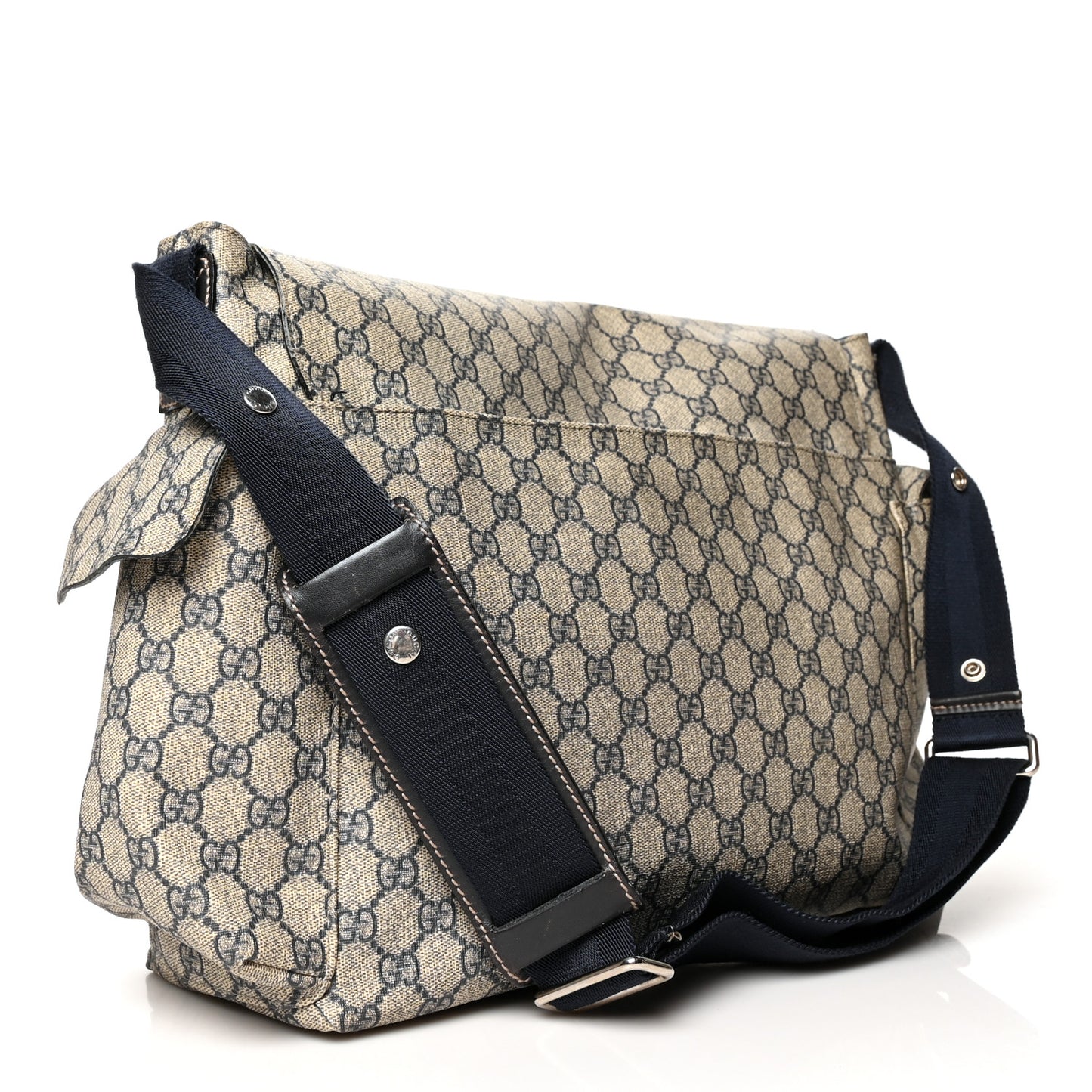 GG Plus Monogram Messenger Diaper Bag Navy