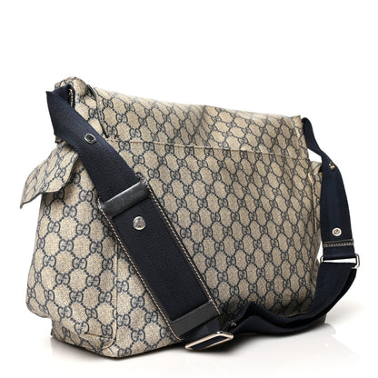 Gucci GG Plus Monogram Messenger Diaper Bag Navy 2 of 11