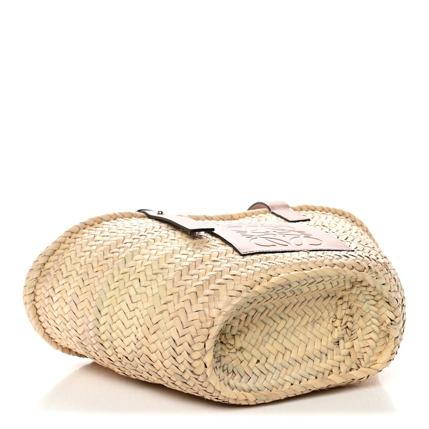 Raffia Medium Basket Tote Bag Natural Tan