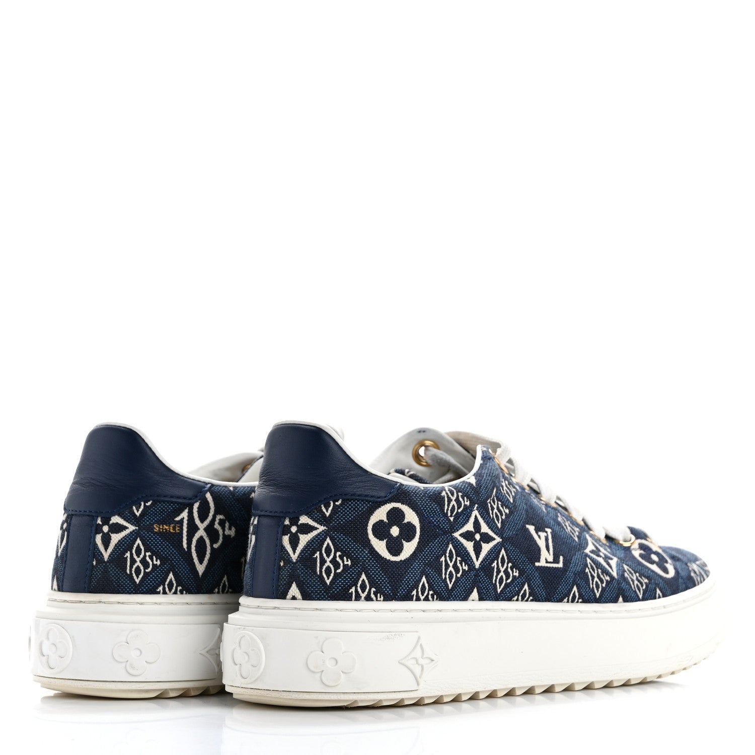 Louis Vuitton Jacquard Since 1854 Time Out Sneakers 36.5 Blue 5 of 12