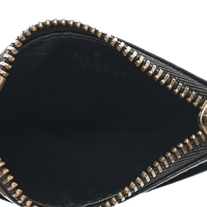 Gucci Calfskin Matelasse Chevron GG Marmont Key Case Card Holder Black 5 of 7