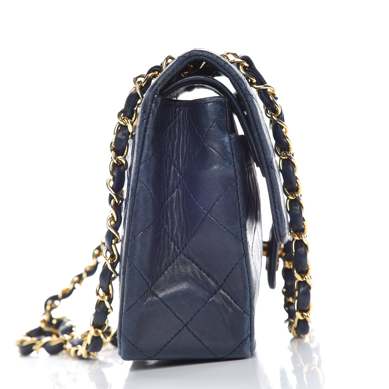 Chanel Lambskin Quilted Small Double Flap Navy 20 of 21