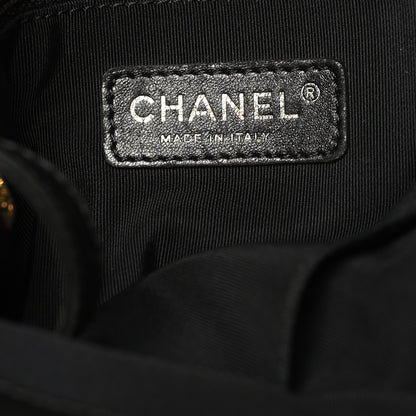Chanel Calfskin Quilted Medium Chain Me Hobo Black 6 of 10