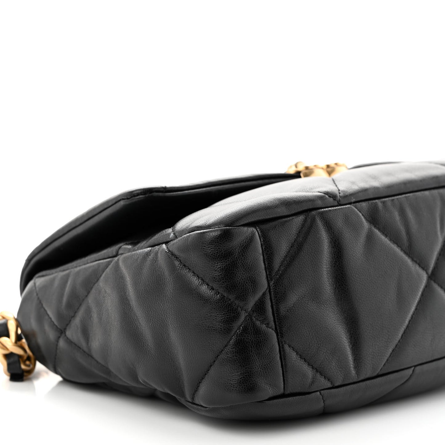 Goatskin Quilted Medium Chanel 19 Flap Black