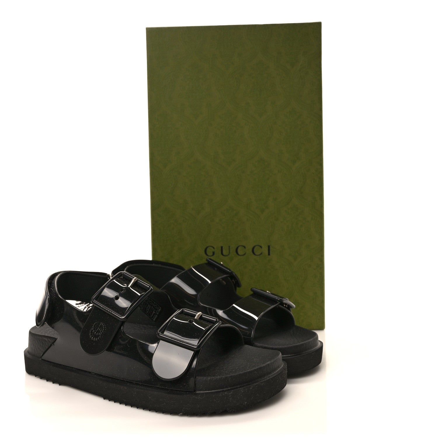 Gucci Rubber Mini Double G Womens Isla Dad Sandals 37 Black 8 of 8