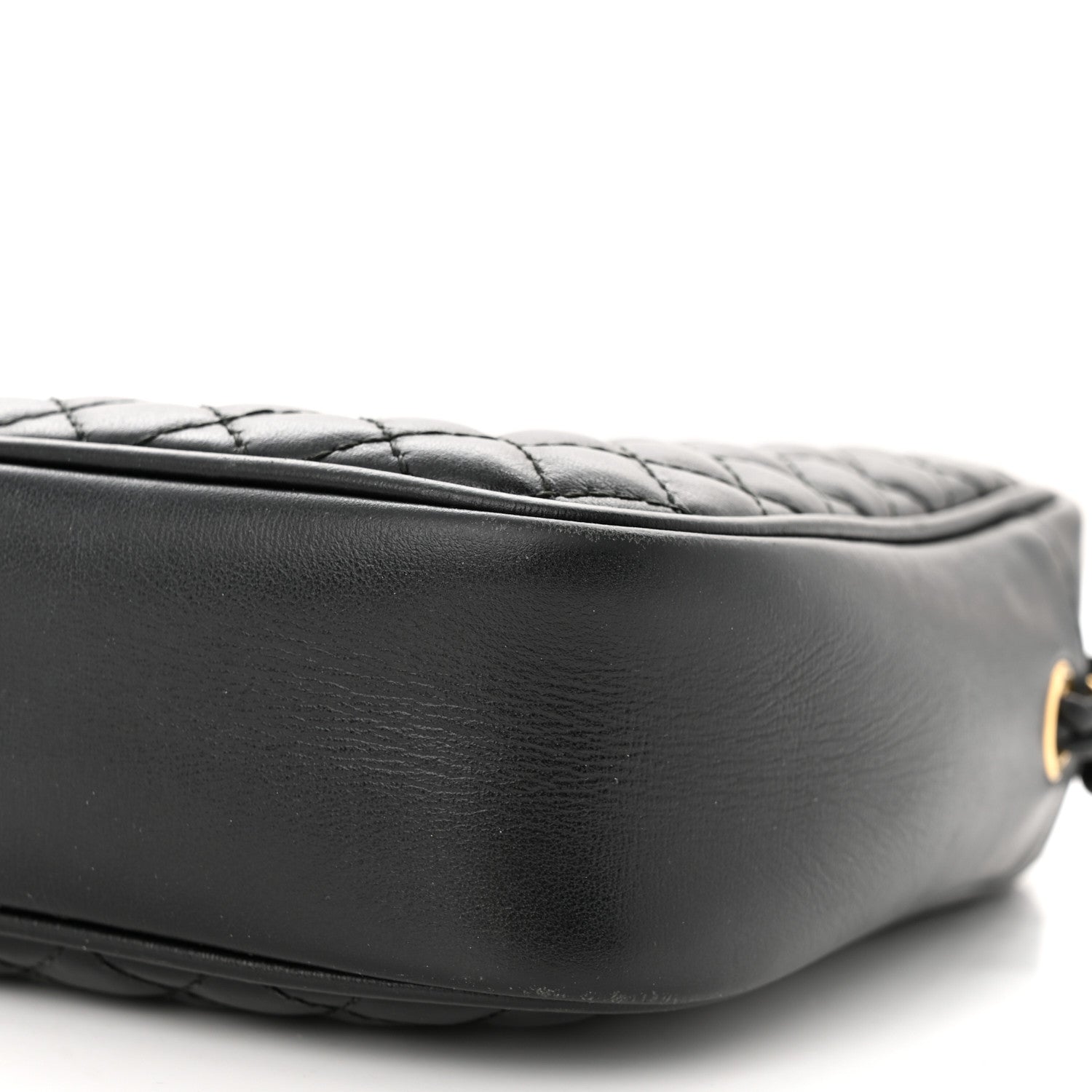 Gucci Calfskin Web Trapuntata Small GG Shoulder Bag Black 10 of 12