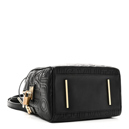 Louis Vuitton Calfskin Embossed Mini Cube Speedy Black 4 of 9