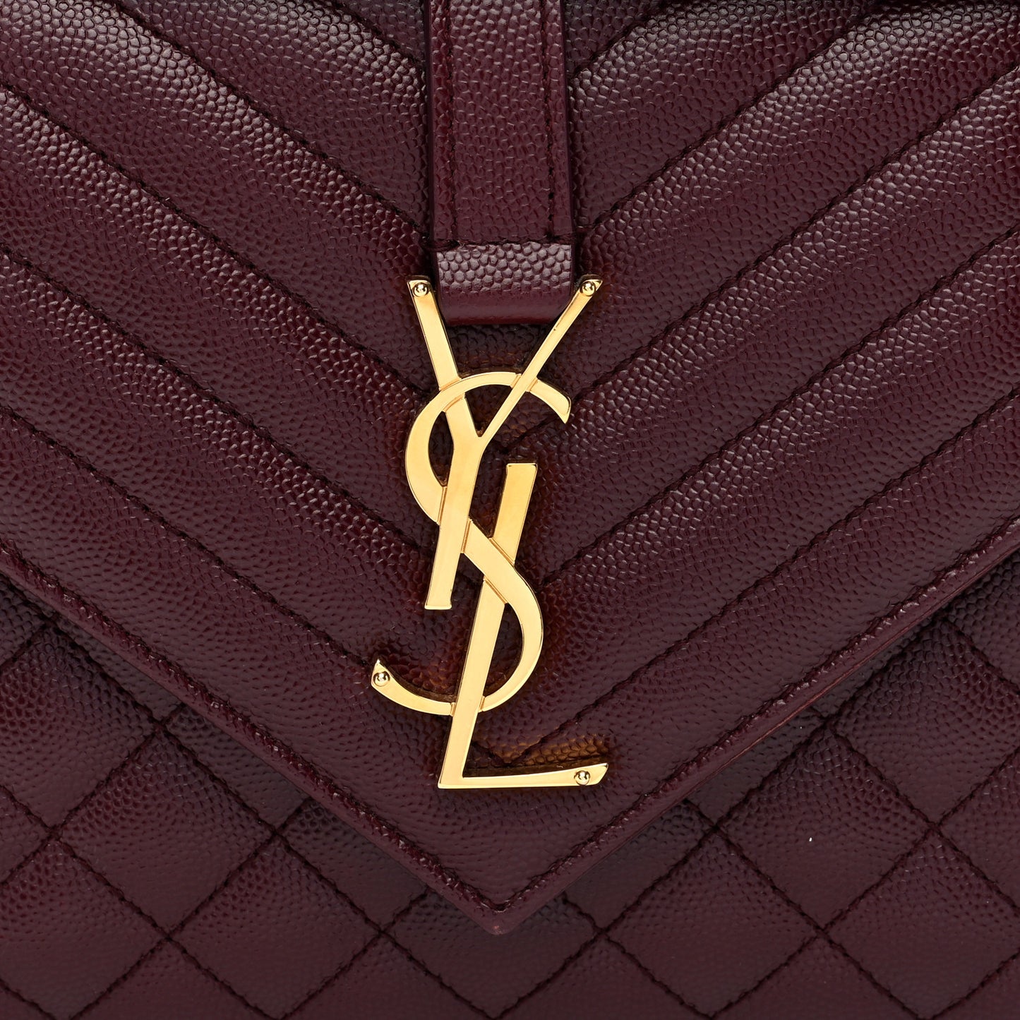 Grain De Poudre Textured Mixed Matelasse Medium Triquilt Monogram Satchel Rouge Legion