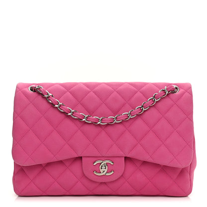 Chanel Iridescent Caviar Quilted Jumbo Double Flap Pink 1 of 10