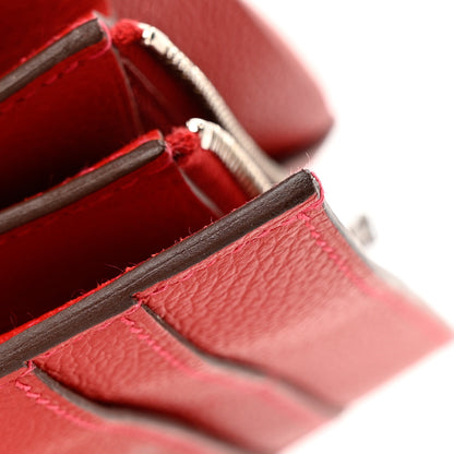 Hermes Epsom Constance Compact Passant Wallet Rouge Casaque 9 of 10