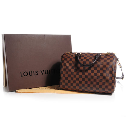 Louis Vuitton Damier Ebene Speedy Bandouliere 30 9 of 9