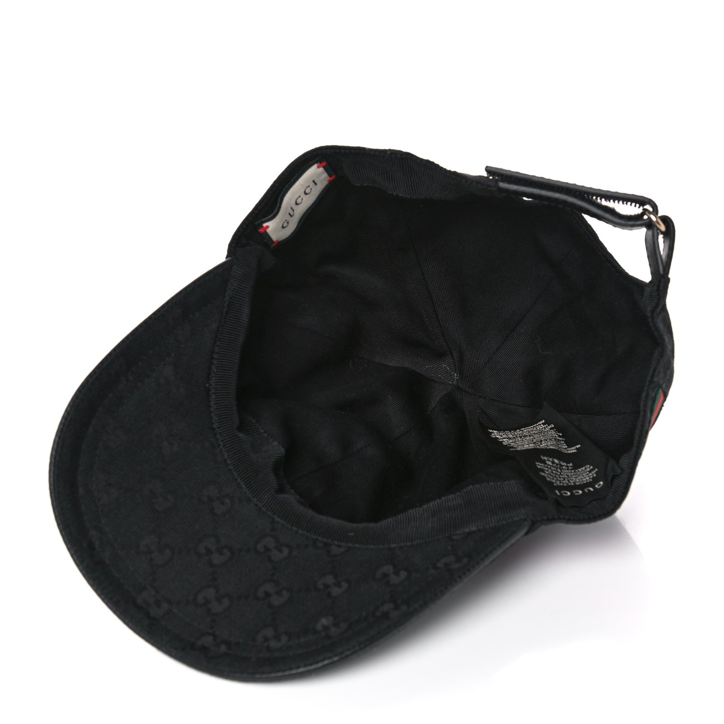Monogram Web Baseball Hat M Black