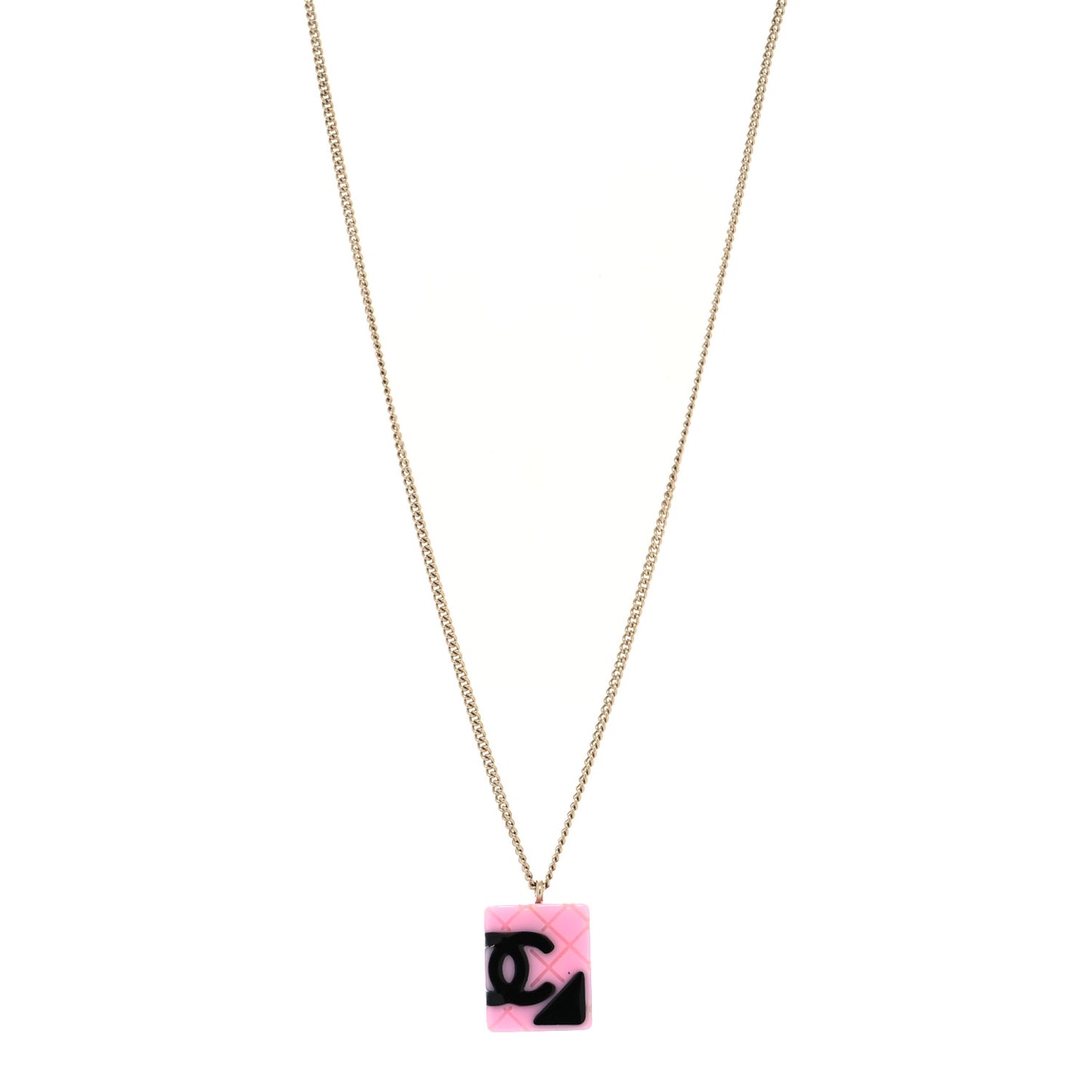 Resin Cambon Necklace Pink Black
