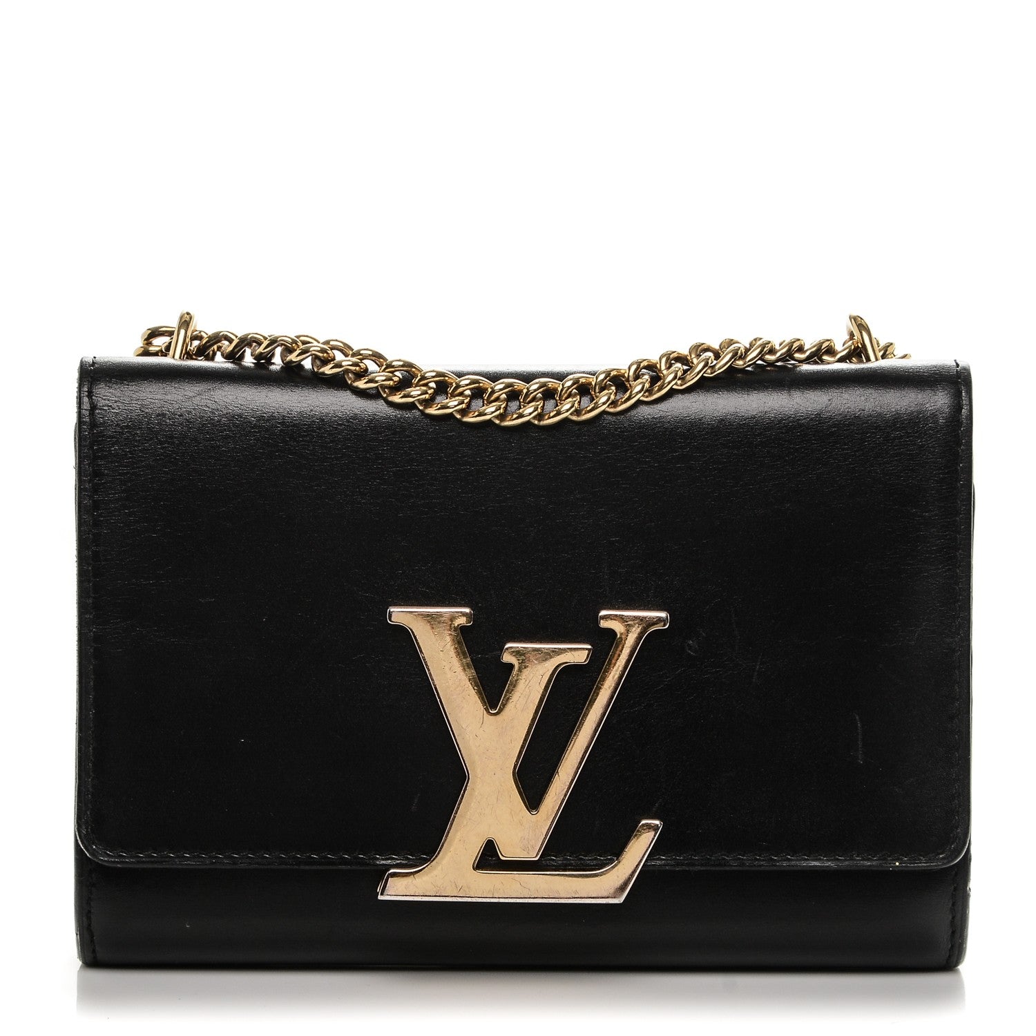 Louis Vuitton Calfskin Chain Louise MM Black 1 of 6