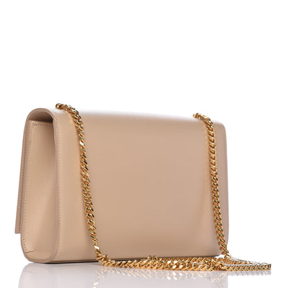 Saint Laurent Grain De Poudre Medium Monogram Kate Satchel Nude Powder 3 of 10