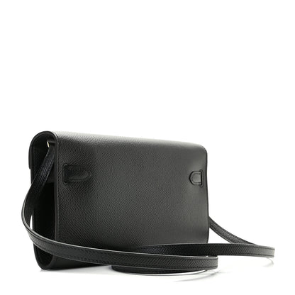 Hermes Epsom Kelly Wallet To Go Black 2 of 9