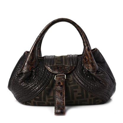 Fendi Zucca Nappa Nuvolata Vitello Tortuga Small Spy Tobacco Moro 1 of 7