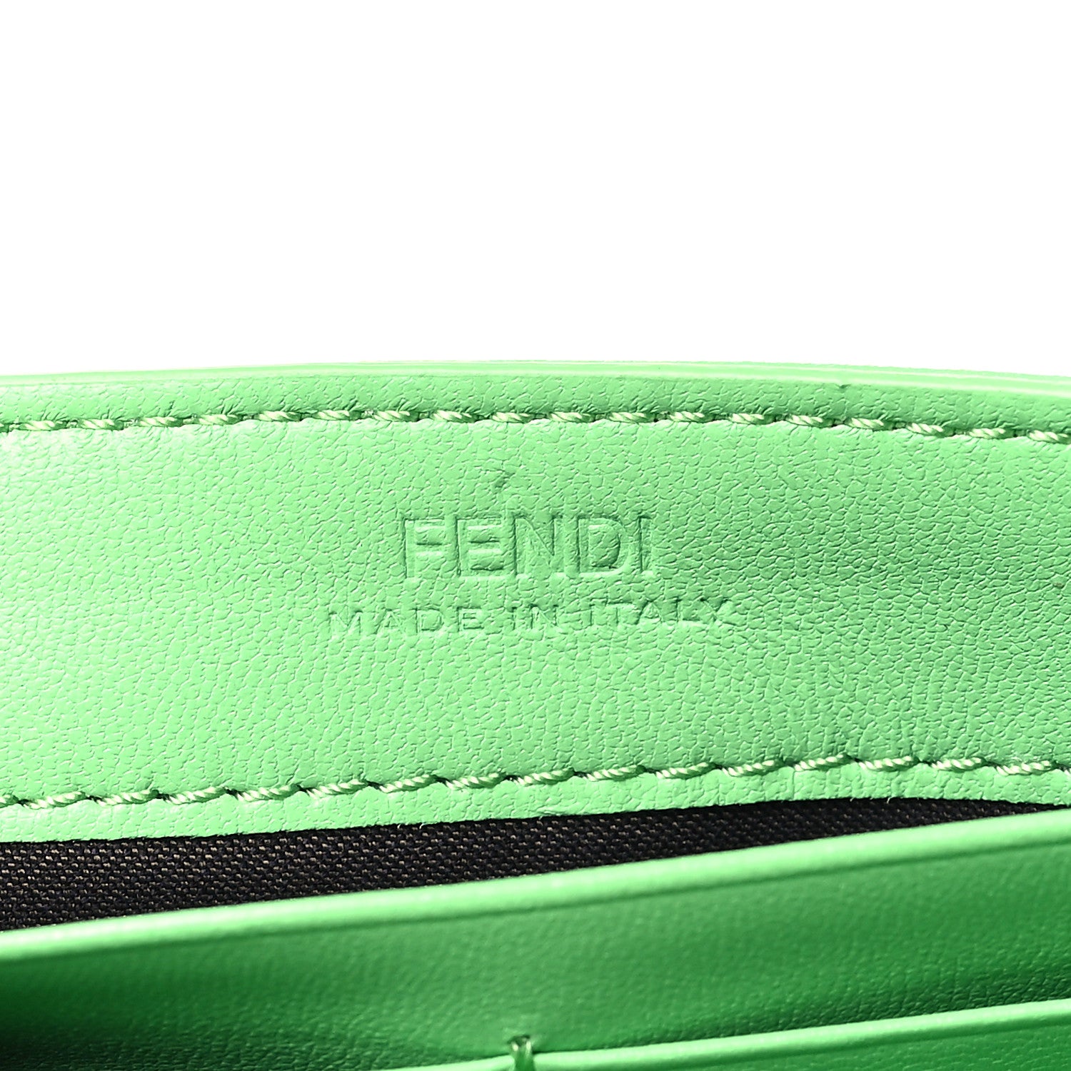 Fendi Nappa Matisse FF Embossed Continental Wallet On Chain Edamame 5 of 6