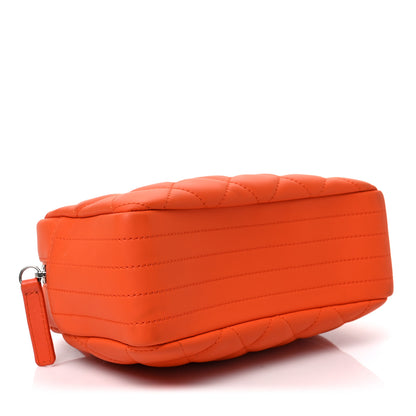 Chanel Rubber Quilted Lambskin Coco Rain Camera Bag Orange 12 of 14