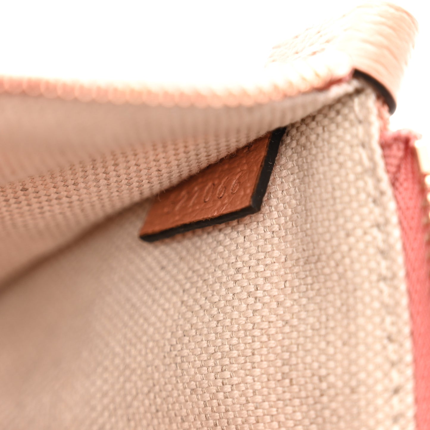 Monogram Textured Dollar Calfskin Ophidia Shopping Tote Pouch Cloche Rose Pink