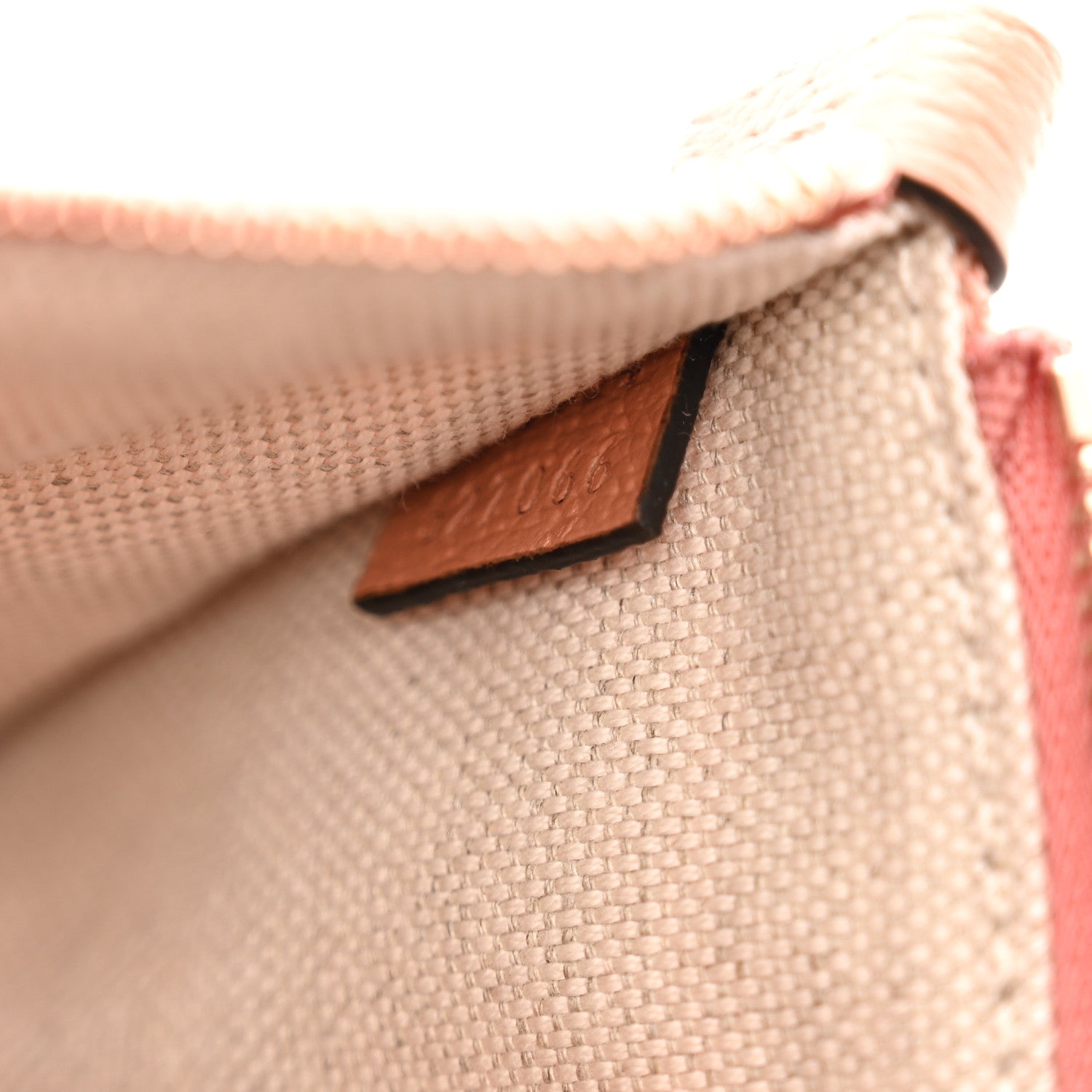 Gucci Monogram Textured Dollar Calfskin Ophidia Shopping Tote Pouch Cloche Rose Pink 7 of 7