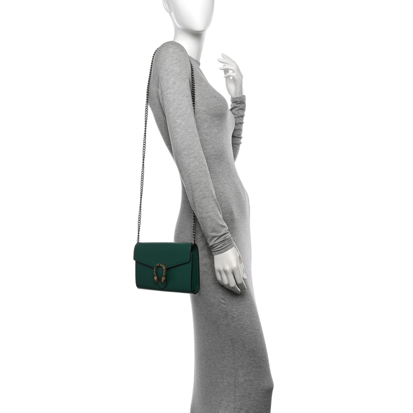 Calfskin Mini Dionysus Chain Wallet Emerald