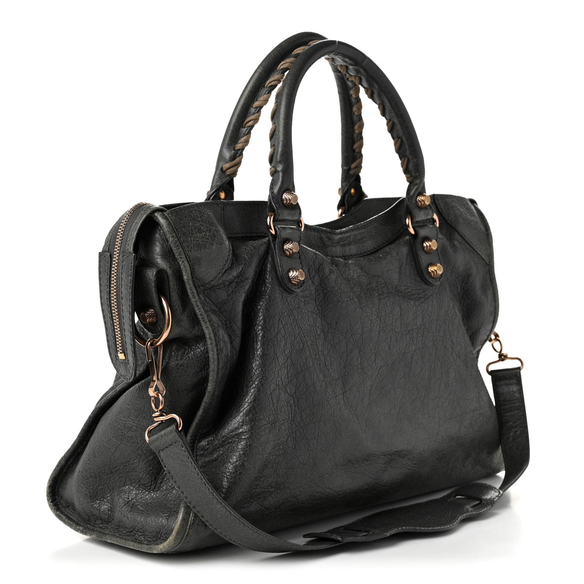 Agneau Giant 12 Rose Gold Hardware City Gris Tarmac