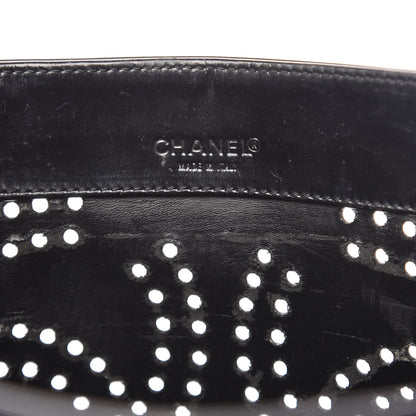 Chanel Patent Perforated CC Tote Black 6 of 13