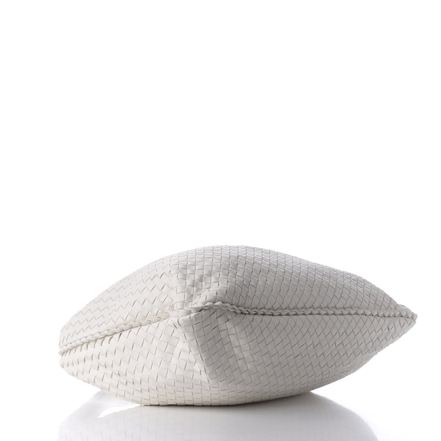 Nappa Intrecciato Large Veneta Hobo White