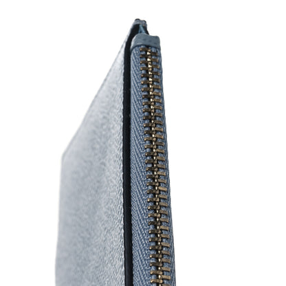 Christian Dior Grained Calfskin Saddle Chain Wallet Pouch Cloud Blue 13 of 13