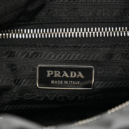 Prada Tessuto Nylon Saffiano Shoulder Bag Black 7 of 10