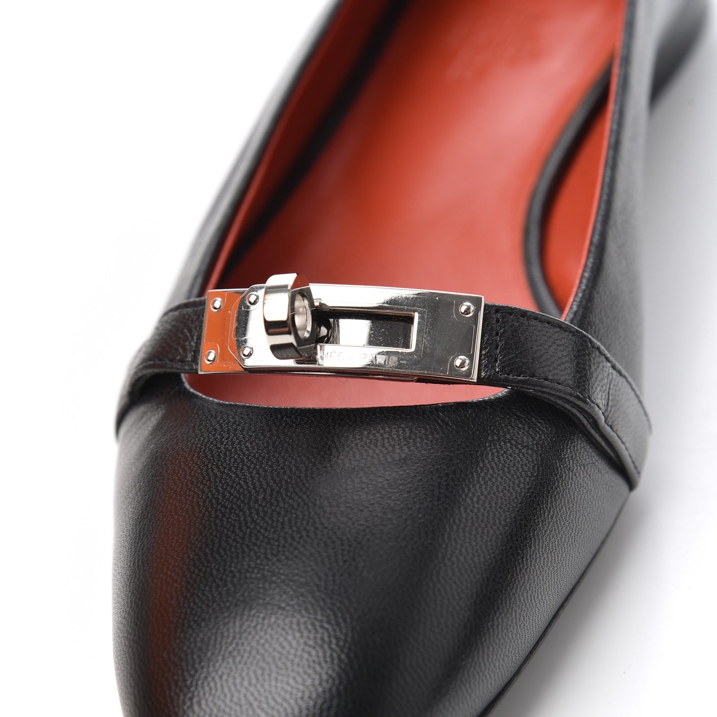Goatskin Bilbao Ballerina Flats 36.5 Black