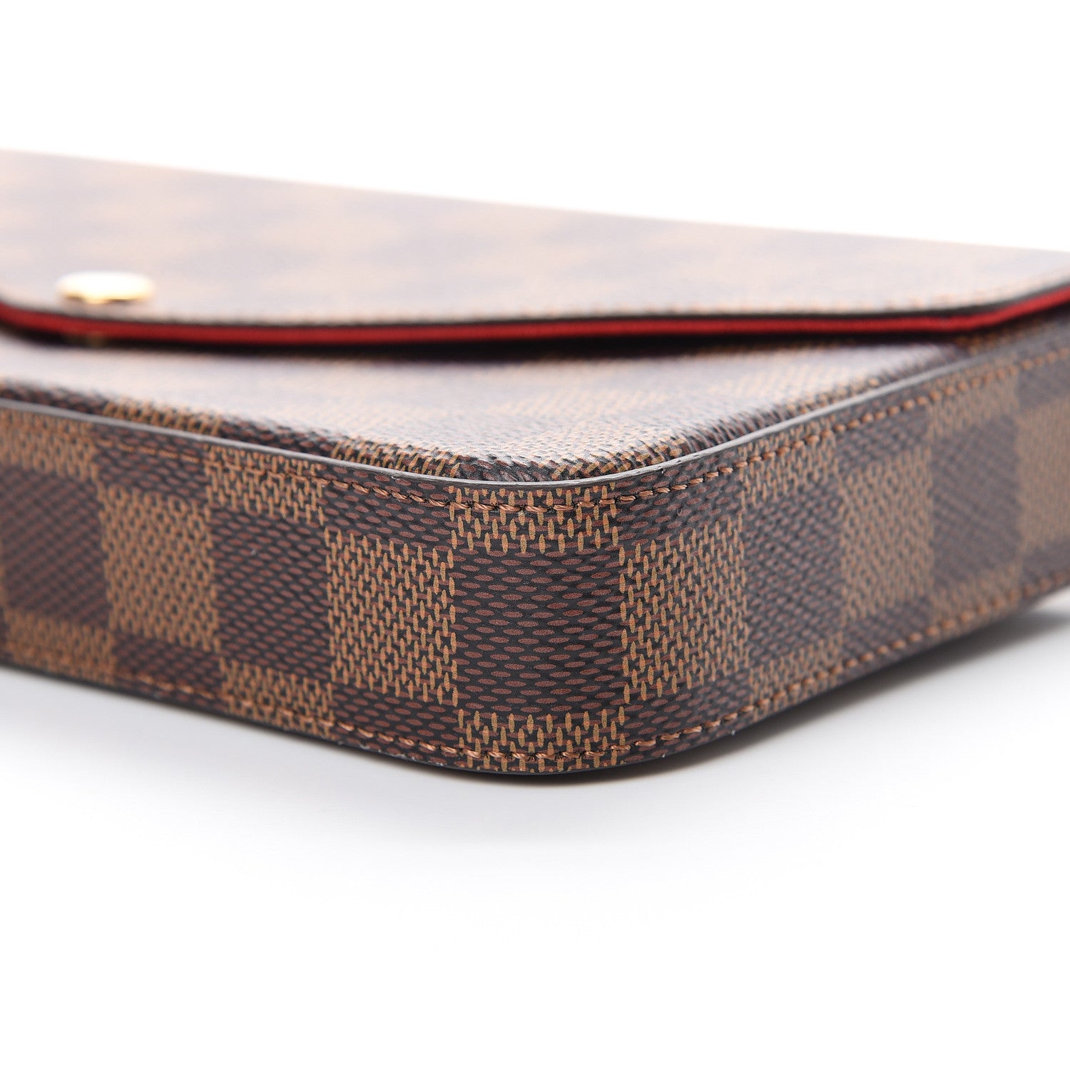 Louis Vuitton Damier Ebene Pochette Felicie Chain Wallet 6 of 10