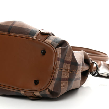 Burberry Smoked Check Small Northfield Tote Brown 9 of 11