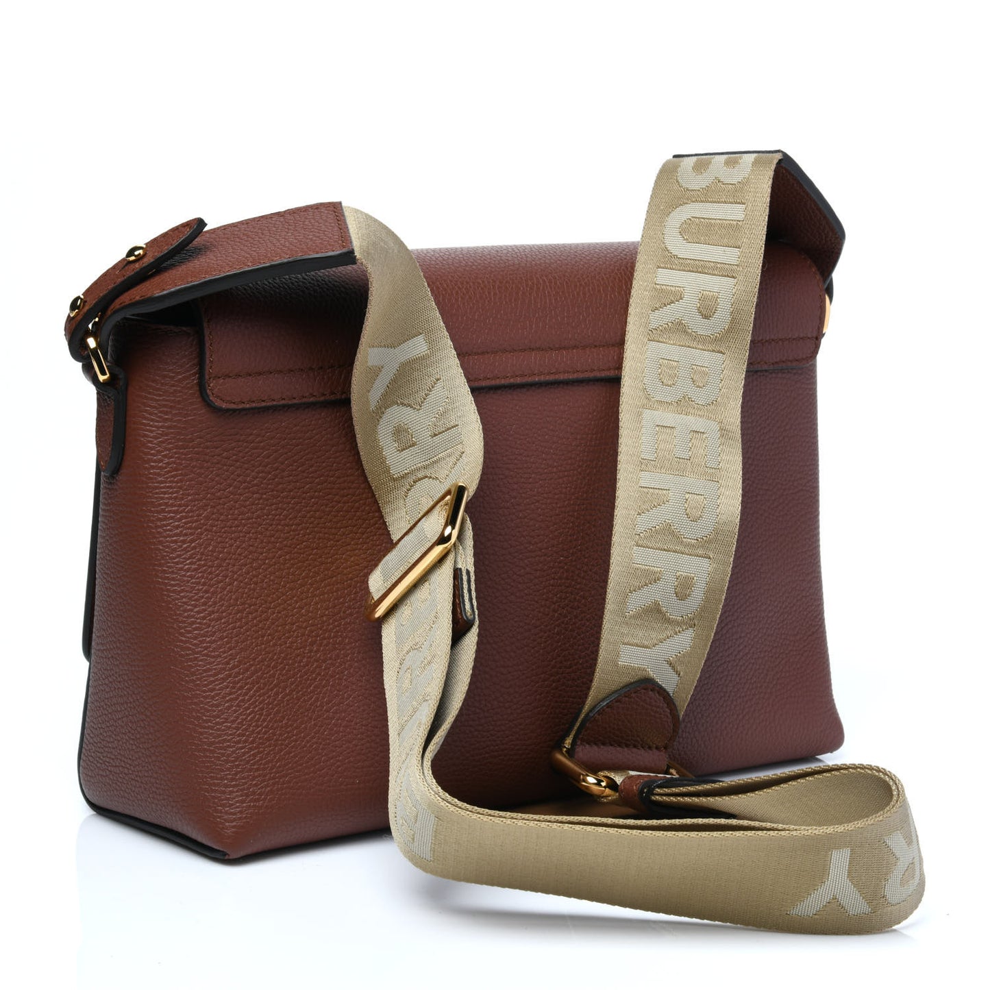 Calfskin Vintage Check Note Crossbody Bag Tan