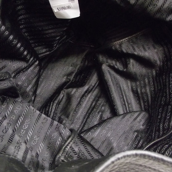 Vitello Daino Satchel Black
