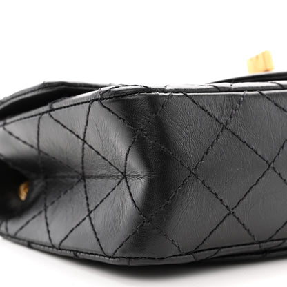 Chanel Aged Calfskin Quilted 2.55 Reissue Mini Flap Black 9 of 11